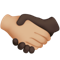 Handshake- Medium-Light Skin Tone- Dark Skin Tone emoji on Apple